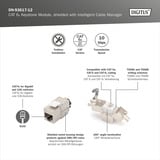 Digitus Module Keystone Cat.6a, blindé, Module de Keystone Argent