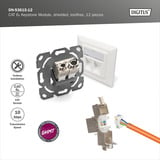 Digitus Module Keystone CAT 6A blindé sans outil 12 pcs, Module de Keystone 
