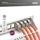 Digitus Module Keystone CAT 6A blindé sans outil 12 pcs, Module de Keystone 